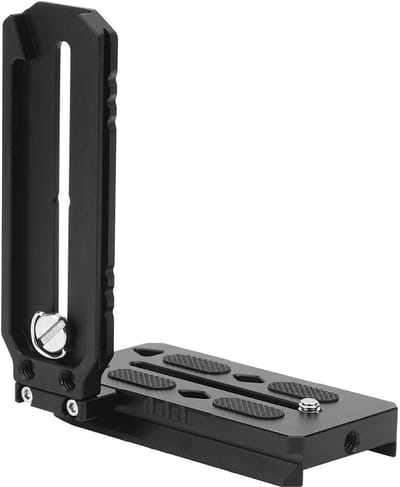 Dailygoods- Camerastabilisator Verticaal - Quick Release Plaat - L Beugel - Rubberen Kussens - Hoogwaardig Legeringsmateriaal - Duurzaam Gebruik - Camera Ondersteuning