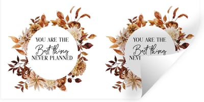 Muurstickers - Sticker Folie - Quotes - Liefde - Spreuken - Stel - You are the best thing never planned - 120x60 cm - Plakfolie - Muurstickers Kinderkamer - Zelfklevend Behang - Zelfklevend behangpapier - Stickerfolie