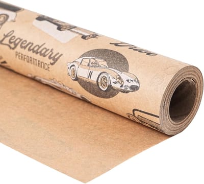 Inpakpapier Rol - Cadeaupapier Mini - Feestelijke Geschenkverpakking - Milieuvriendelijk Kraft - 43 cm Breed - Natuurlijk Bruin