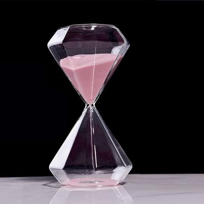 Zandloper Timer - Zandlopers Keuken - Tijdmanagement Hulpmiddel - Nauwkeurig tot op 0.01s - 30 minuten - Roze Zand