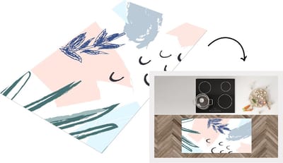 Keukenloper - Loper keuken - Zomer - Wit - Vlek - 120x60 cm - Keukenloper vinyl