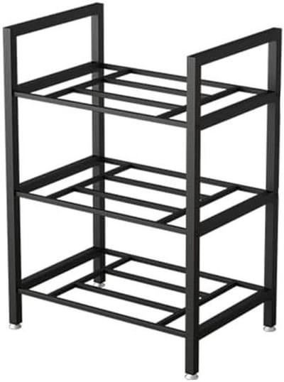 Fitness Organizer - Sportrek - Sportspullen Opbergen - Stabiele Metalen Constructie - Keuze uit 3 of 5 lagen - Zwart