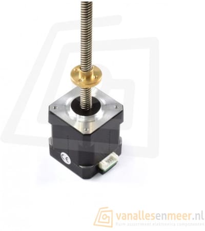 Stappenmotor 42 mm – DC 12V – Met Draadas (300 mm) + Aansluitkabel