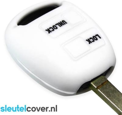 Autosleutel Hoesje geschikt voor Lexus - SleutelCover - Silicone Autosleutel Cover - Sleutelhoesje Wit