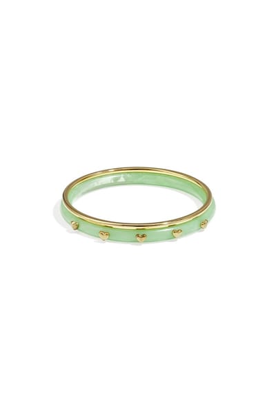 Bangle set met hartjesdetail - Lichtgroen