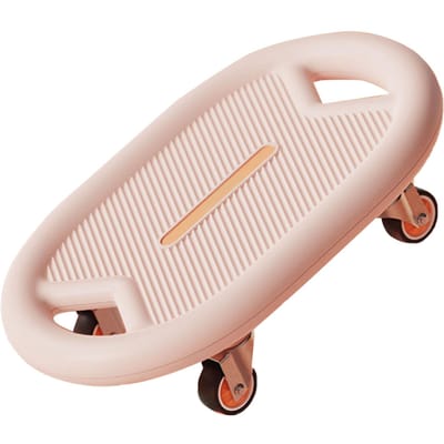 Buik Fitness Skateboard Laag Geluidsniveau Verbeter Cardiorespiratoire Functie Oefen Skateboard met Kniebeschermer roze
