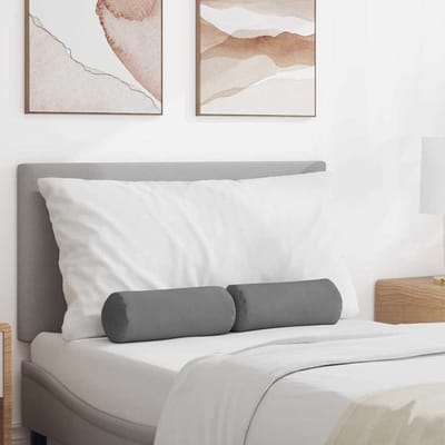 vidaXL Bolster Kussens 2 stuks Donkergrijs Ø 15 x 40 cm Microvezel Stof