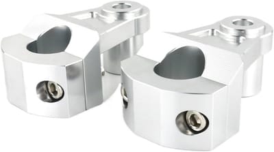 Stuurklemmen Motor - Stuurverhogers Risers - Comfortabeler Rijden - CNC Aluminium - 25.4 mm - Zilver