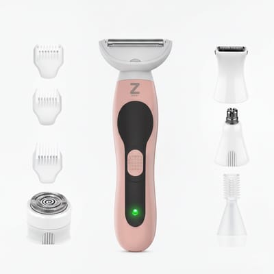 Ladyshave voor Vrouwen - 5 in 1 Scheerapparaat - Bikinilijn - Oksels - Benen - Gezichtshaar - Neustrimmer - Zeri