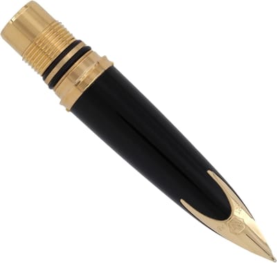 Vulpen Veerblok - Schrijfonderdeel Reserve - Luxe Schrijven - 18K Vergulde Veer - Medium Punt - Zwart Goud