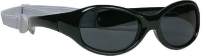 Melleson Eyewear - Kinderzonnebril Noah met band 2-4 jaar - Zwart - 100% UV-A en UV-B Bescherming - Inclusief Microvezel Pouch - Zonder brillenkoker