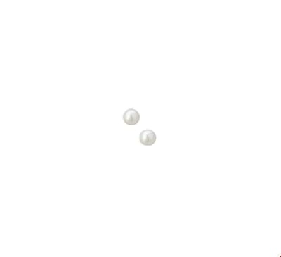 TFT Oorknoppen Parel Zilver Gerhodineerd Glanzend 4mm