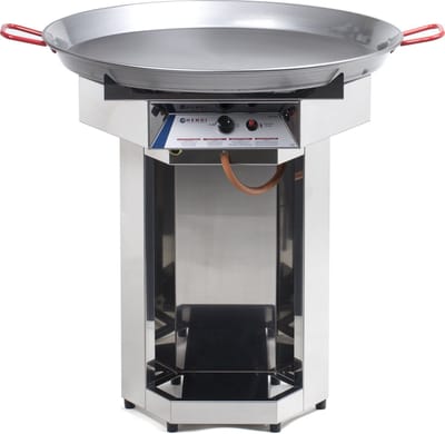 HENDI Paella barbecue – roestvrij staal – 7kW – ø800 mm – inclusief gasslang en drukregelaar