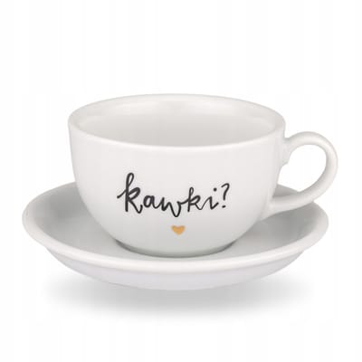 Porseleinen Kop & Schotel 250 ml - Gouden Hart Koffie