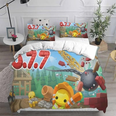 Wobbly & Life Eenpersoons Beddengoed Set, Dekbedovertrek Dekbed Bedset Quiltovertrek Kussensloop, King Queen Twin Maat Jongens Meisjes Volwassenen 240X220cm-3pcs