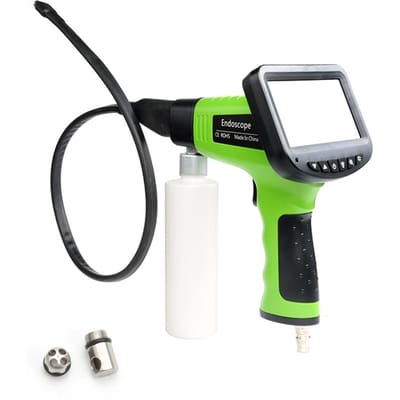 Pistolet de nettoyage de climatiseur de voiture, caméra d'inspection de pipeline, affichage LCD, visuel de climatiseur de voiture vert