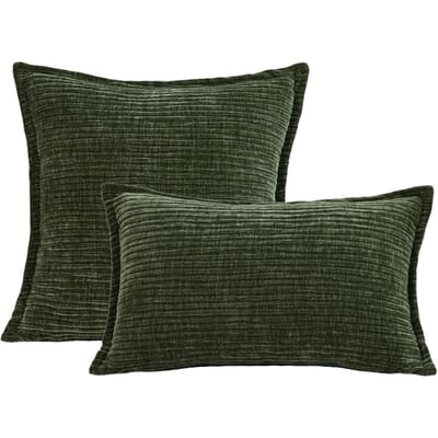 NU KOPEN 1 STuks Chenille Kussensloop Gestreepte Kussensloop Zacht en Comfortabel Bank Slaapkamer Woonkamer Huis Decoratieve Kussensloop 45x45cm
