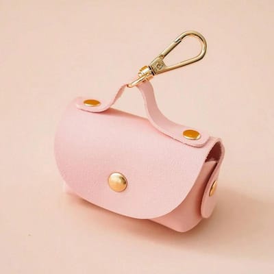 Distributeur de sacs à déjections canines portable Ramasse-crottes pour chien Sac Poubelle Extérieur Promenade Fournitures pour animaux de compagnie rose