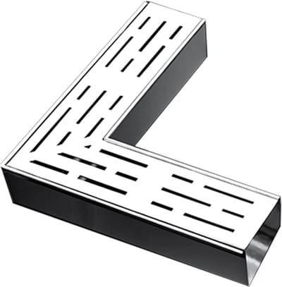 Hoekkanaal Afvoerkit - Trench Drain Systeem - Waterafvoer Regelen - 90 Graden Hoekconnector - 25 cm - Zilver