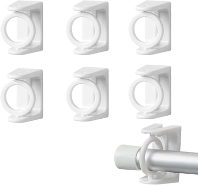 Curtain Rod - 6 Pieces - No Drilling - Hooks - Hanging - Curtain Rod Without Drilling - Curtain Hooks - Geschikt voor Alle Glad en Vlakke Oppervlakken