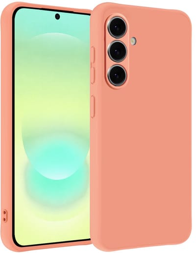 Hoesje - Geschikt voor Samsung Galaxy A37 - Sterk & Shockproof - Hoes Cover - Siliconen Case - Telefoonhoesjes - Perzik
