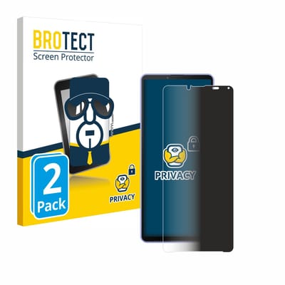 BROTECT - privacy screenprotector voor Sony Xperia 10 IV - Folie Beschermfolie Blauwlichtfilter 2 Stuks