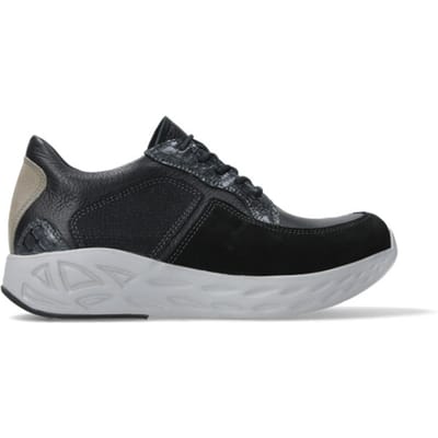 Wolky 0570090 000 Bounce Sneakers Zwart Leer Dames - Zwart - 38