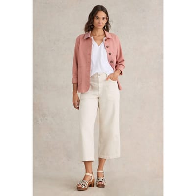 White Stuff Carrie Denim Jacket Mid Pink Size: 18 REGULAR | Light Jackets Outlet | Dames | Roze