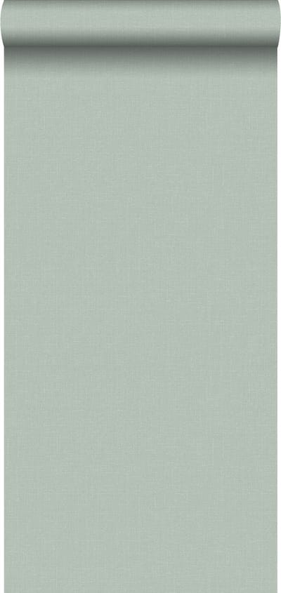 ESTAhome behang linnenstructuur celadon groen - 53 cm x 10.05 m - 148740