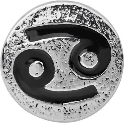 Quiges - Dames Click Button Drukknoop 18mm Horoscoop Kreeft - EBCM265