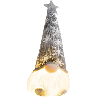 Nouvelles décorations de Noël boule de laine tricotée poupée Rudolph homme de la forêt nordique bonnet tricoté figurine assise Cadeaux Décoration de fête gray