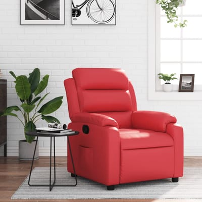 vidaXL - Fauteuil - verstelbaar - kunstleer - rood