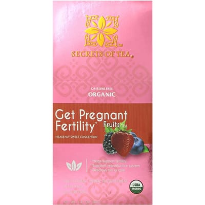 Secrets of Tea, Biologische Vruchtbaarheidsthee, Fruit, Cafeïnevrij, 20 theezakjes, 40 g (40 gr) pink