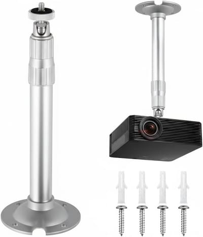 Projector Plafondhouder - Mini Camera Beugel - Thuisbioscoop Installatie - 360 Graden Verstelbaar - Tot 5 kg - Aluminium