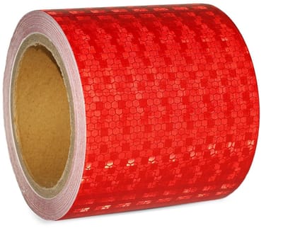 Reflecterende Zelfklevende Tape Rood 10m x 15cm - Waterdichte Waarschuwingsstrip voor Voertuigen, Auto's, Trailers en Botens, Veiligheidstape voor Extra Zichtbaarheid