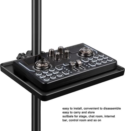 Dailygoods- Microfoonstandaard - Verstelbare Geluidskaartlade - Multifunctionele Rackladehouder - Geschikt voor Podium/Live Streaming - Eenvoudige Installatie - Stabiel ABS Materiaal