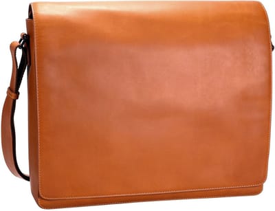 LEONHARD HEYDEN Leren Schoudertas Laptoptas met laptopvak Ottawa Crossbody Bag Orange Oranje