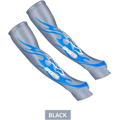 Lot de 2 manchons de bras athlétiques pour le cyclisme, le fitness, la course à pied, la course à pied, la course à pied, protection solaire, manchettes rafraîchissantes pour le basketball et le vélo, chauffe-mains M
