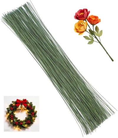 Bloemisten Draad - Ambachtsdraad - Bloemstukken Maken - Flexibel en Stevig - 200 Stuks 36cm - Groen