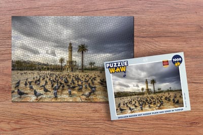 Puzzel Wolken boven het Konak plein van Izmir in Turkije - Legpuzzel - Puzzel 1000 stukjes volwassenen