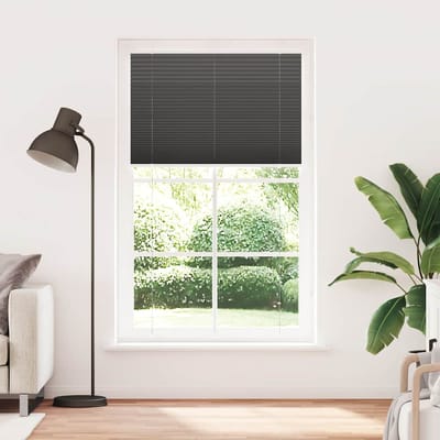 vidaXL - Plissé - rolgordijn - 120x200cm - stofbreedte - 119,4cm - polyester - zwart