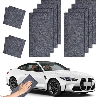 Autolak Krasverwijderaar Krasreparatiedoekje-20 vellen - Nano Krasdoekje Schoon Gereedschap Reparatie Poetsdoek -krasverwijderingsdoek - Nano-polijstdoek - Krasverwijderaar - 10x20 cm - Grijs