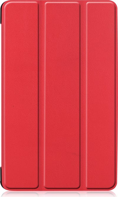 Hoesje - Geschikt voor Samsung Galaxy Tab A 8.0 (2019) - Dun & Stevig - Trifold Bookcase - Hard Cover - Hardcover Book Case - Tablet Hoes - Rood