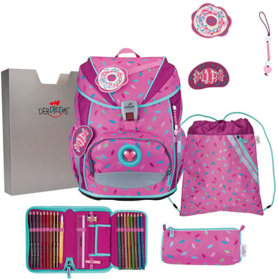 DerDieDas schooltas ErgoFlex Light Set 6-delig Sweet Sprinkles roze