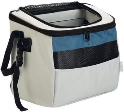 Fietsmand Hond - Draagtas - Huisdier Vervoer - Nylon Materiaal - 37x23x30 cm - Grijsblauw