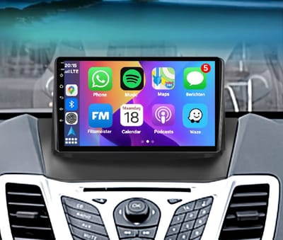 Autoradio 2/32 met Carplay en Android auto | Geschikt voor Ford Fiesta 2008-2011 | Radio scherm met Navigatie | 2008 2009 2010 2011 | MK6 en MK7, ST, SYNC, 200