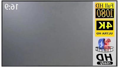 Projectorscherm - Projectiescherm Beamer - Thuisbioscoop Creëren - Omgevingslicht Afwijzend - 130 Inch - Grijs