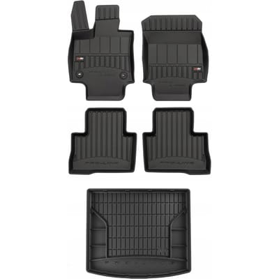 FROGUM ProLine Automatten + Kofferbakmat met Organizer – Perfecte Pasvorm – Duurzaam & Geurloos TPE – TOYOTA RAV4 5 Hybride 2019-