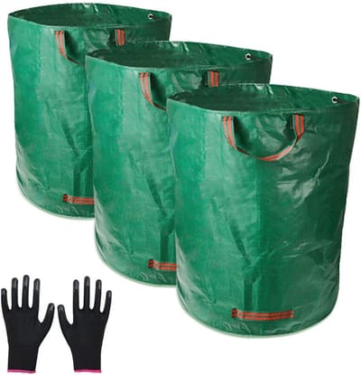 Allecto - Tuinzakken - Vuilniszakken voor Tuinafval - Robuust en Herbruikbaar - Groen - Waterafstotend - Ideaal voor Tuinliefhebbers - Inclusief Ha...