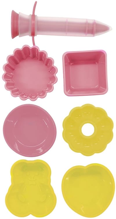 Set van 7 bakgereedschappen met decoratiestift en mini bakvormpjes Fackelmann Mini Monsters